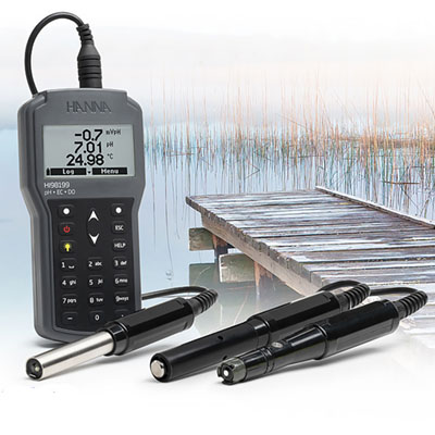 HI98199微電腦pH-EC-TDS-DO-鹽度-°C多參數水質測定儀